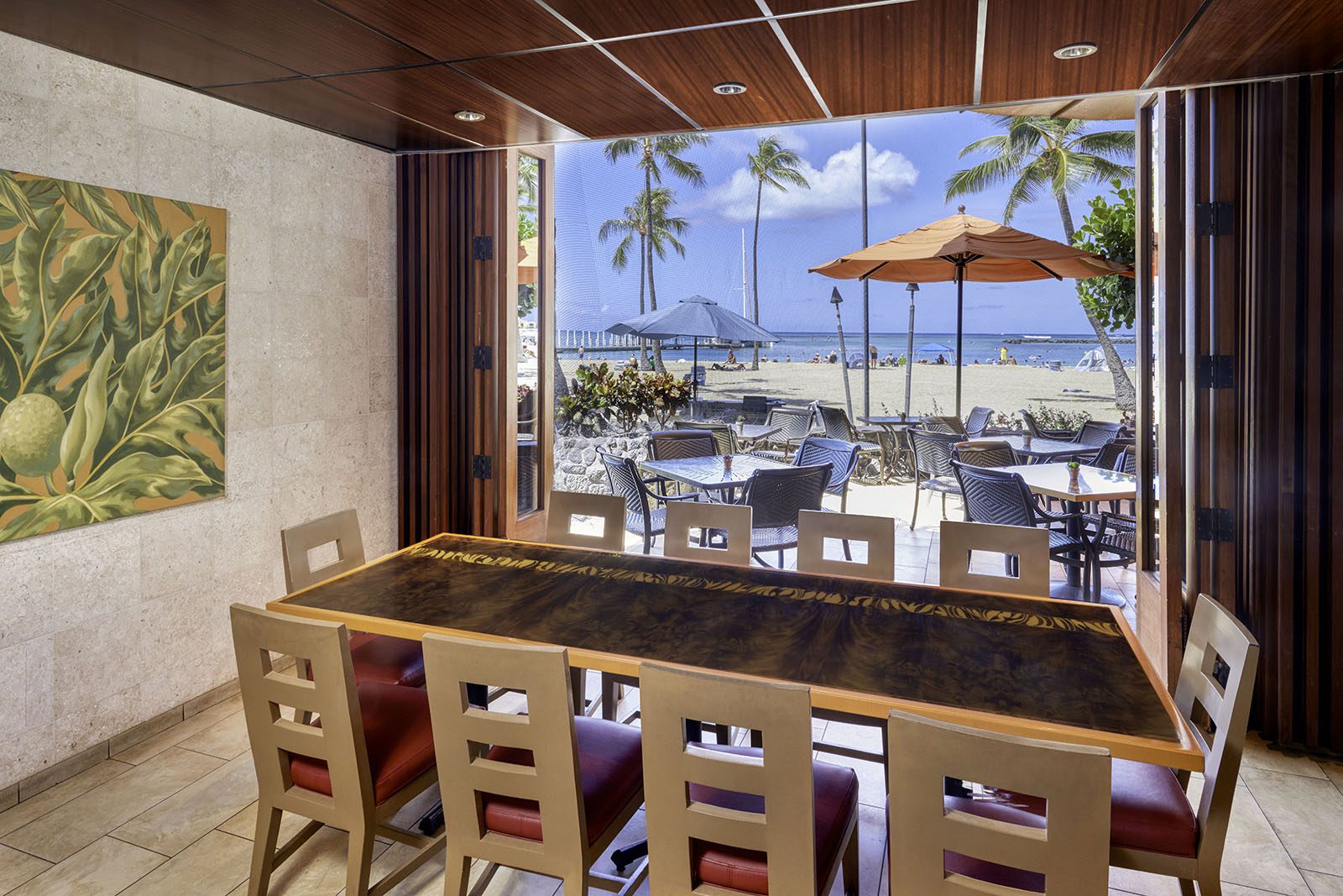 Interior photo of the Tropics Bar & Grill