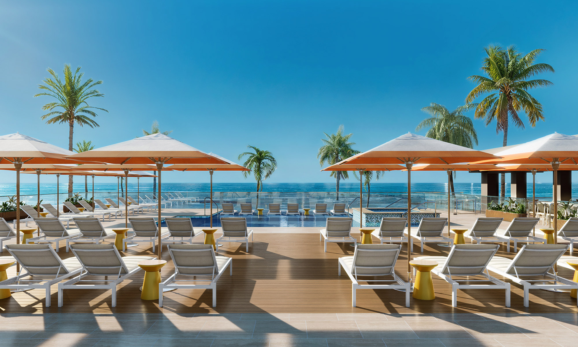 A rendering of the exclusive pool at The Ali'i