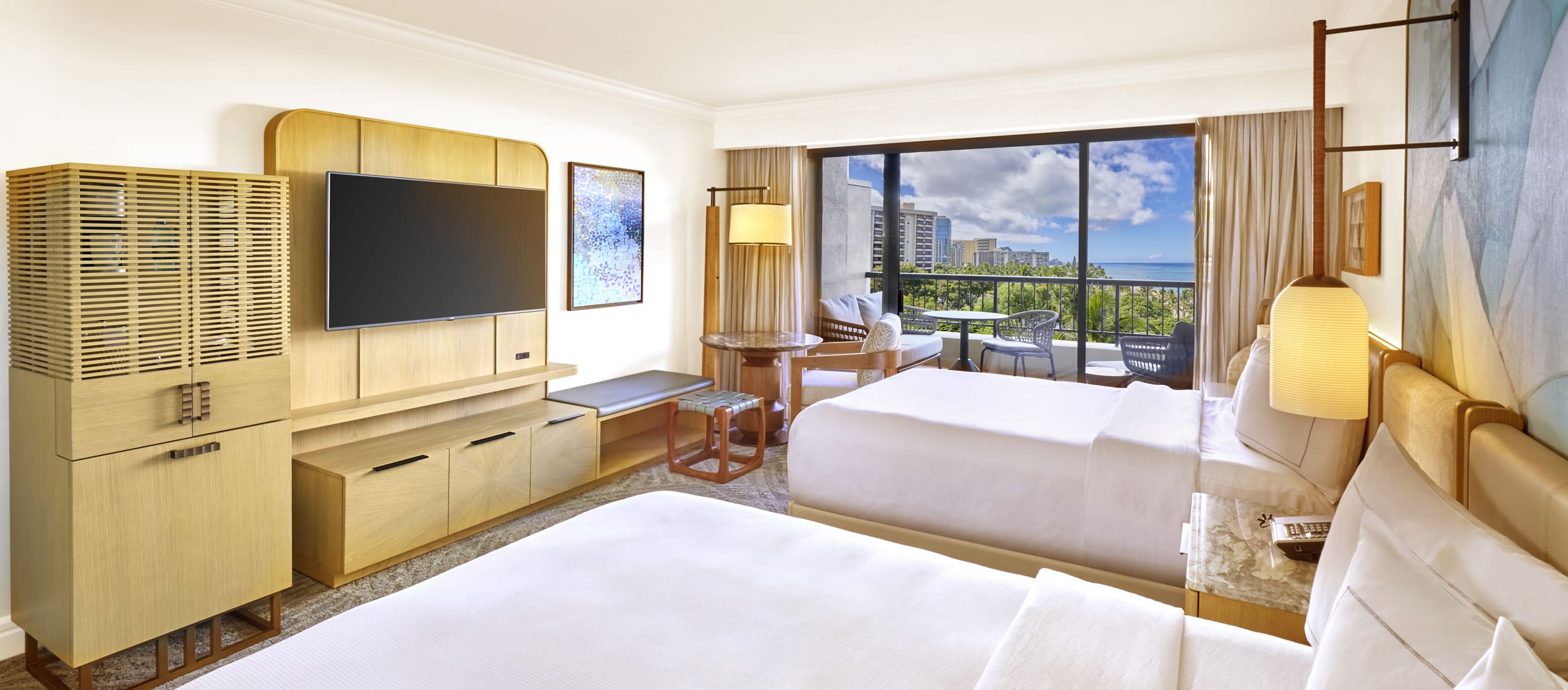 A rendering of the The Ali'i Two Queen Partial Ocean View room