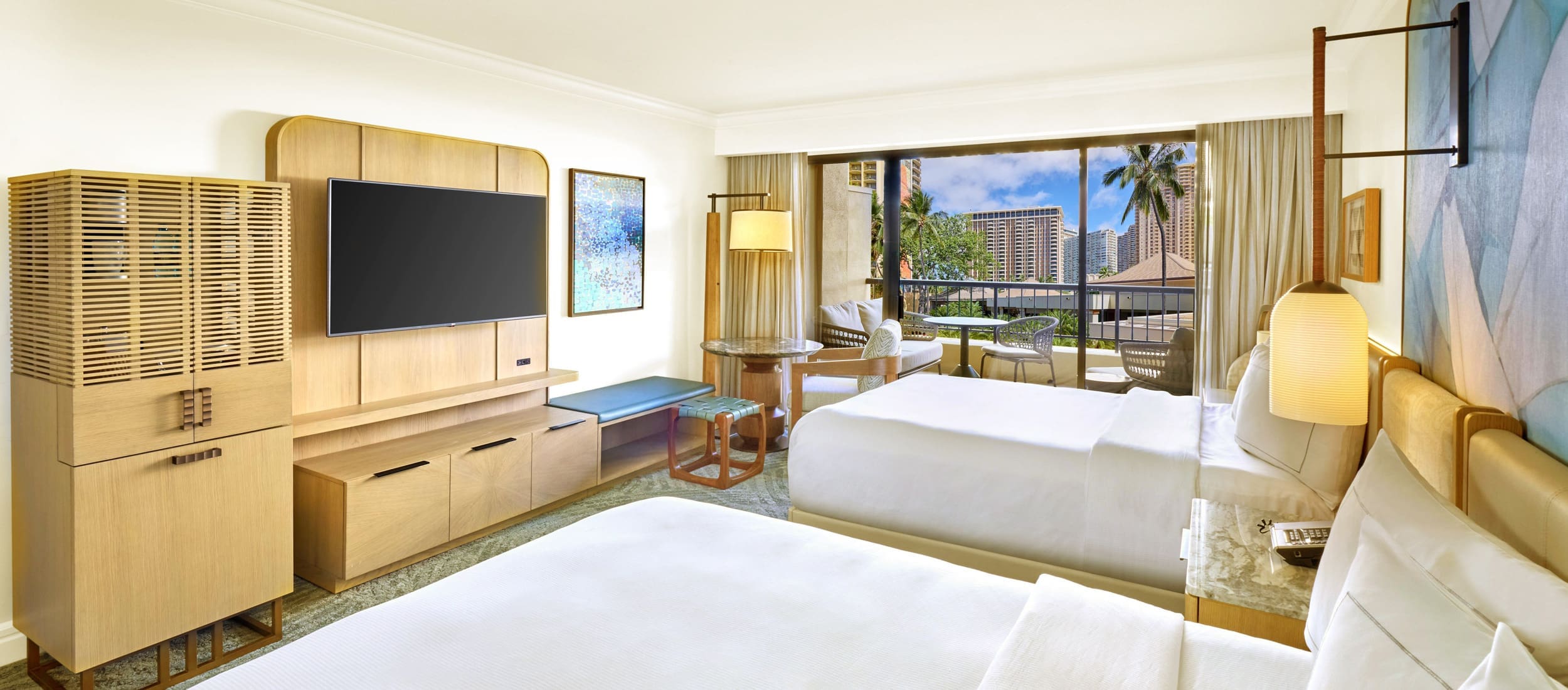 A rendering of the The Ali'i Two Queen Resort View room