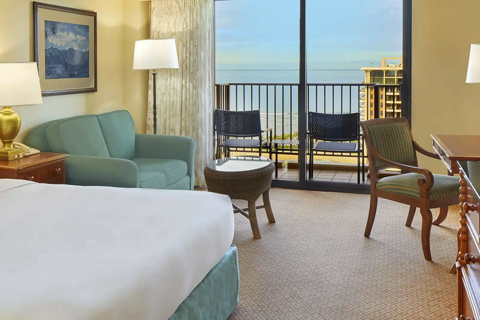 Ocean View with 1 King Bed and Mobility Accessible Roll-In Shower