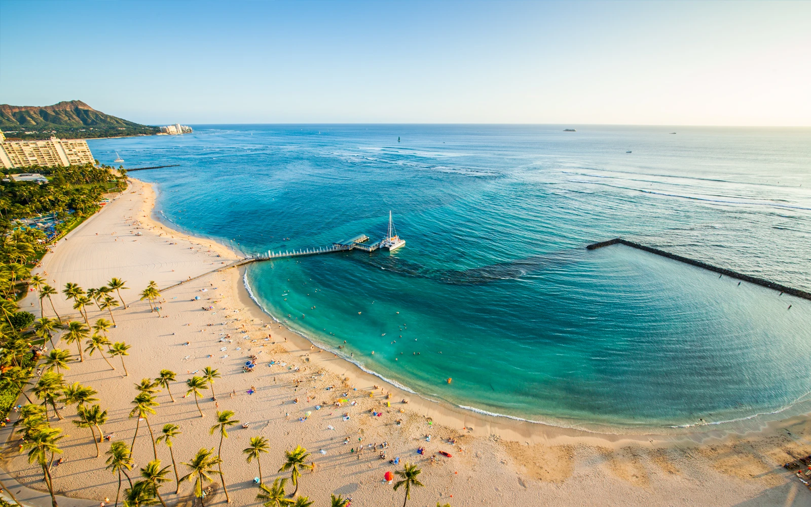 A view of Waikiki Beach from the Rainbow Tower