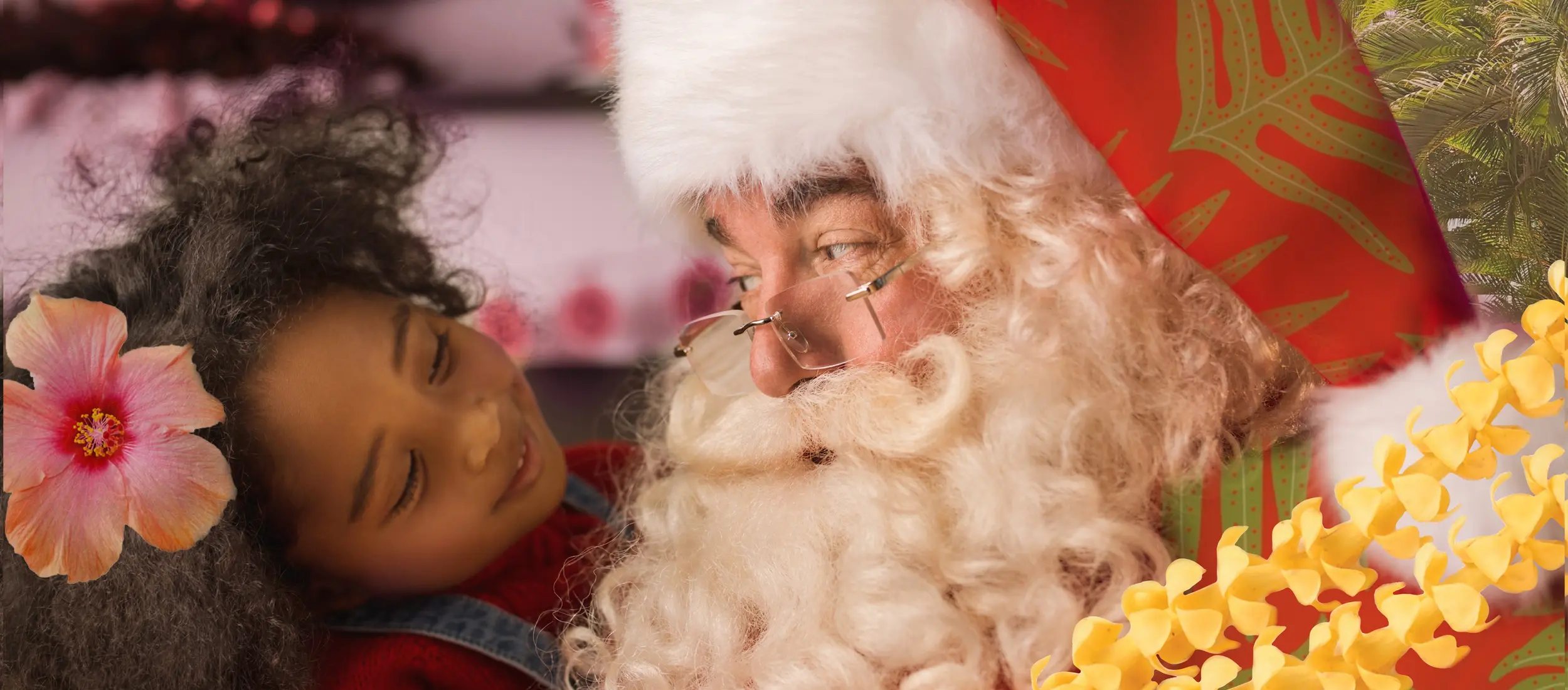 Santa with little girl