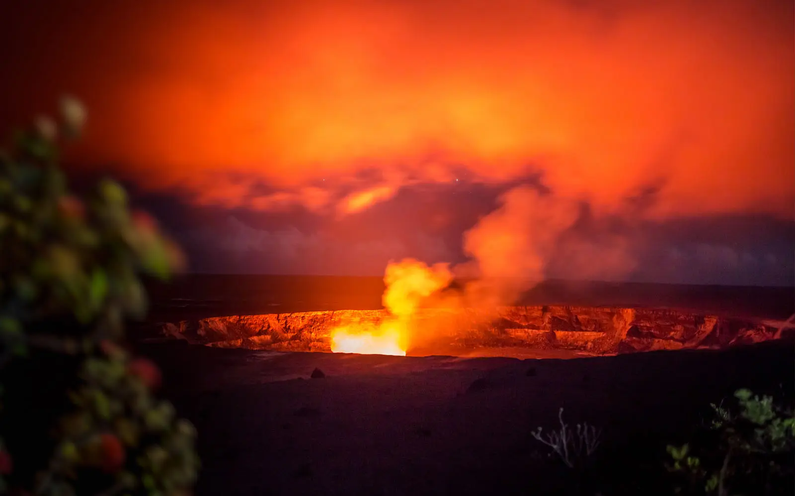 Kilauea Volcano on Hawaii Island