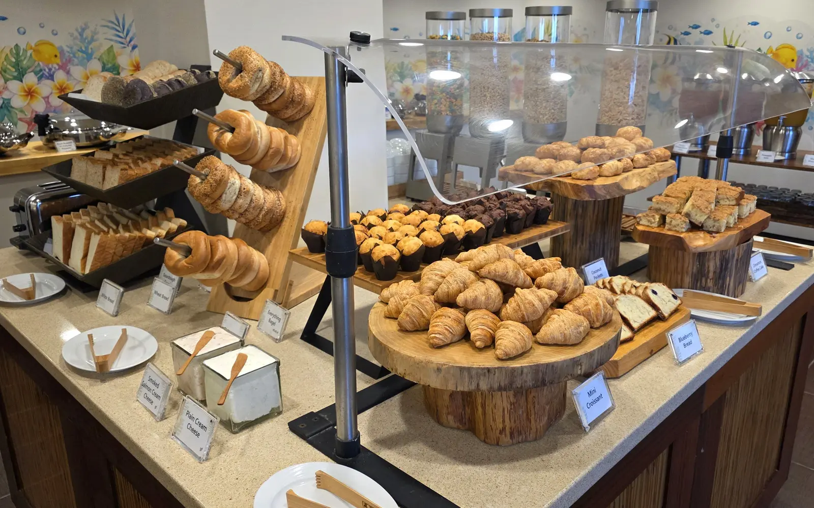 pastry and bagel display