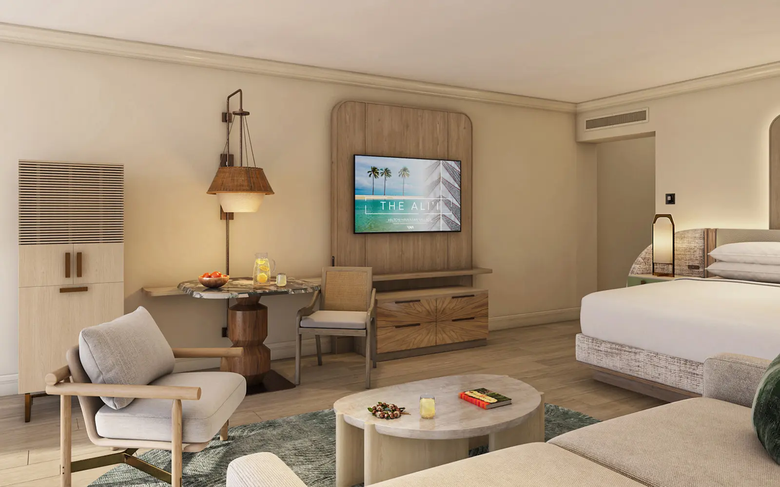 A rendering of King bedroom at The Ali'i