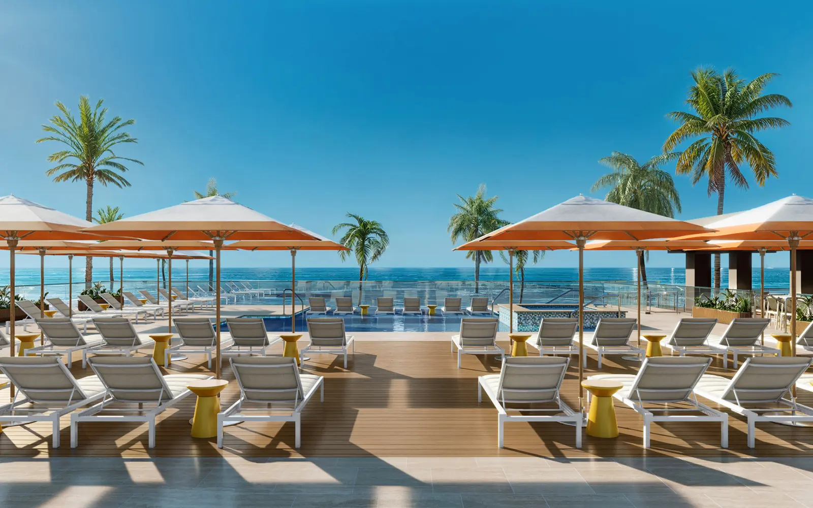 A rendering of the exclusive pool at The Ali'i