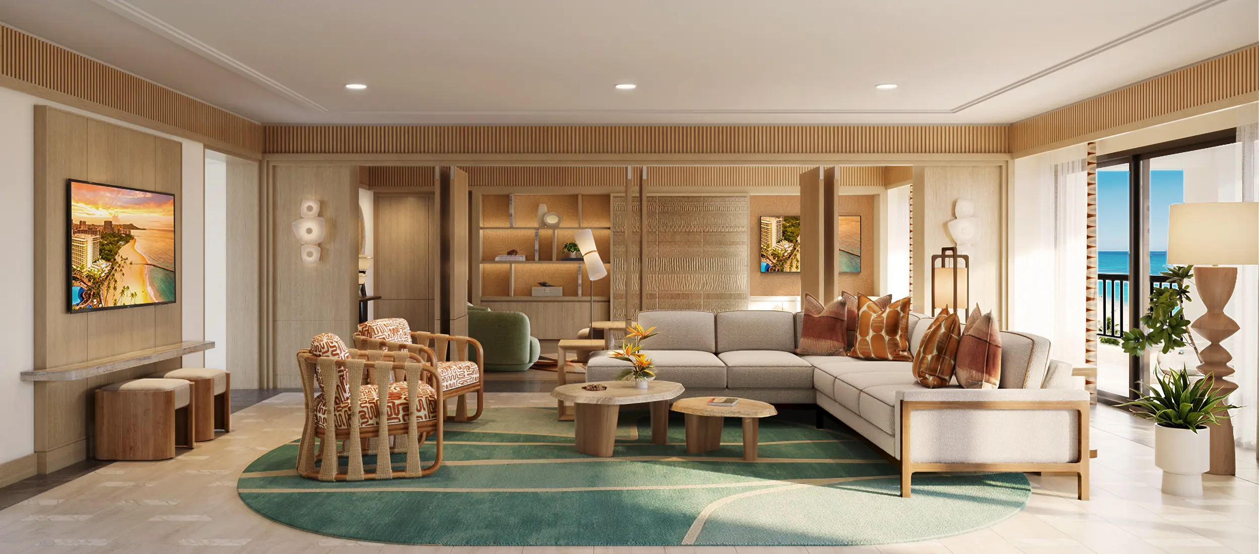 A rendering of the Presidential Suite at The Ali'i