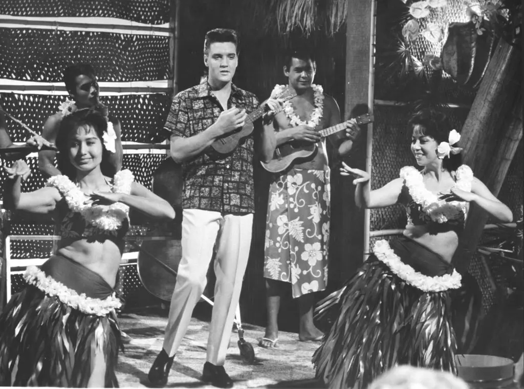 Elvis performing at the Tapa Room at the Hilton Hawaiian Village.